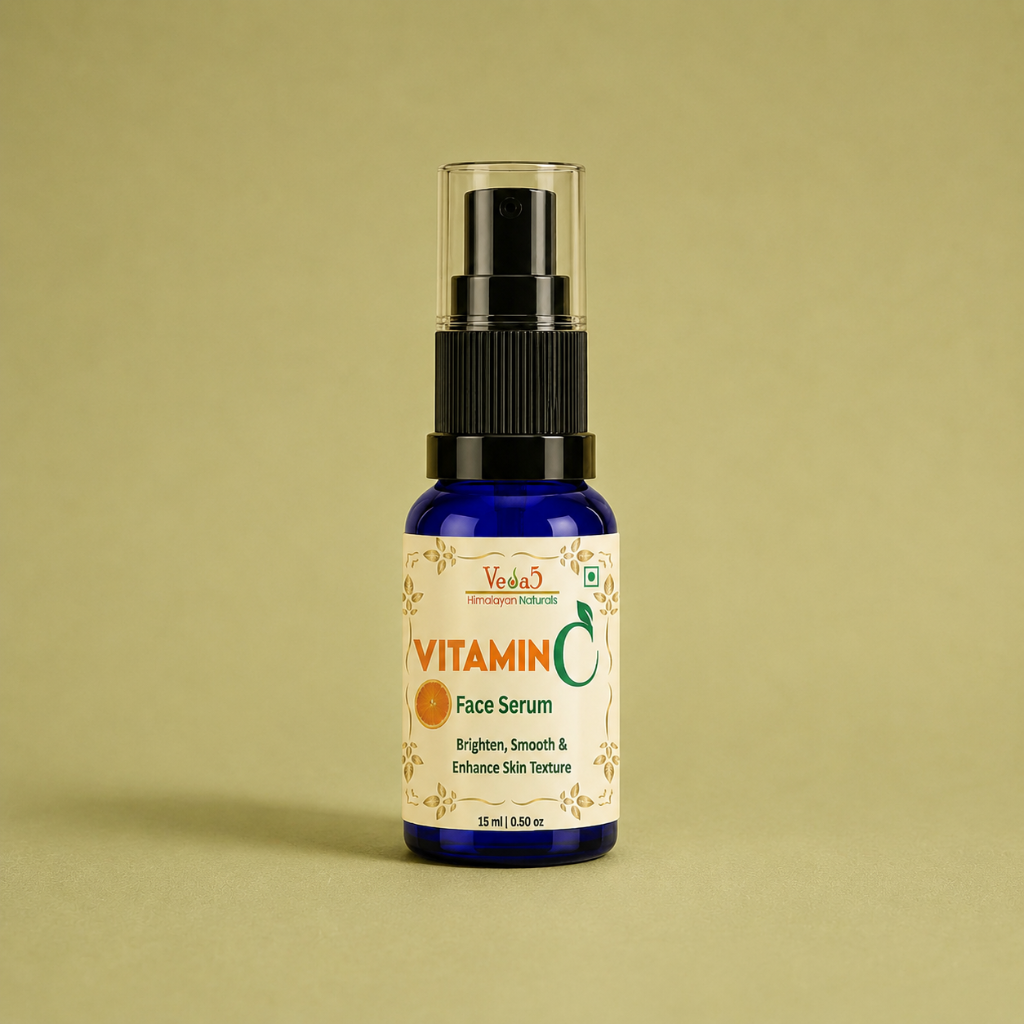 Vitamin C Face Serum Argan Oil Face Serum with 24k Silver Leaves - Image 1
